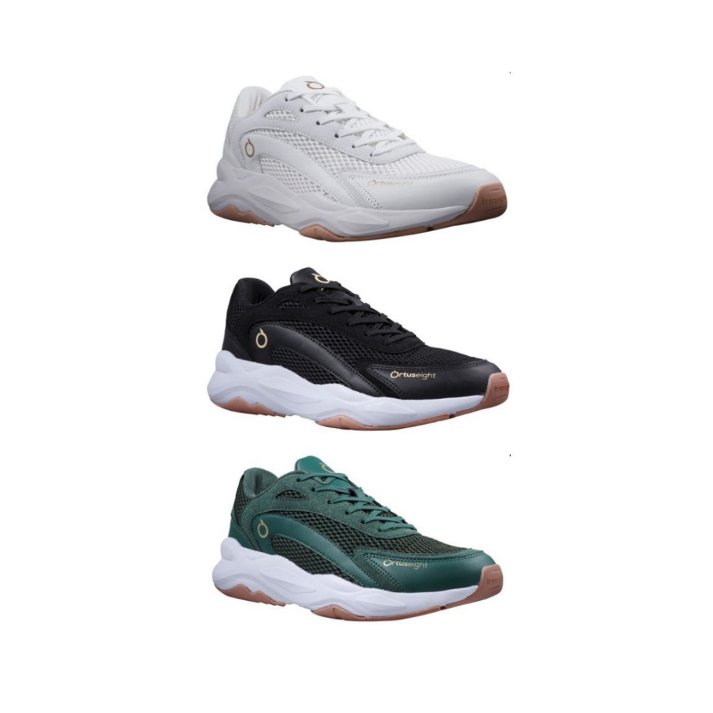 SEPATU SNEAKERS ORTUSEIGHT ABYSSUS BLACK GOLD, WHITE GOLD, EMERALD GOLD PRIA WANITA