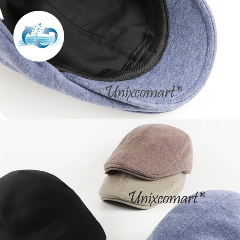 Jamont Plain Topi Newsboy Flat Cap Pet Hat Pelukis Patino Sutradara