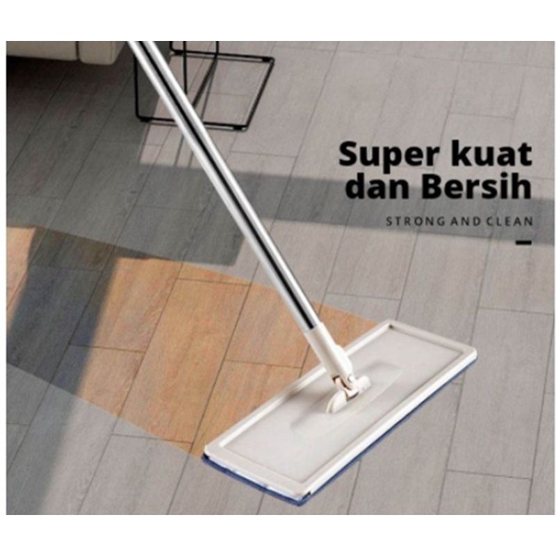 Alat pel set pembersih lantai magic mop flat with bucket ultra mop briny strach mop