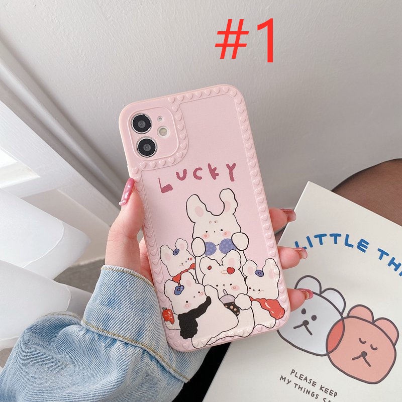 Happy Bear Mirror Soft Case OPPO A1K Realme C11 C20 C20A C2 C15 C12 Narzo 20 C25 C21 C21Y 5 5S 5i C3 Casing VIVO V20 Pro Y21 Y21S Y33S Y51 V21 V20 SE Y51A Xiaomi Redmi Redmi 9A 9C Note 8 Pro