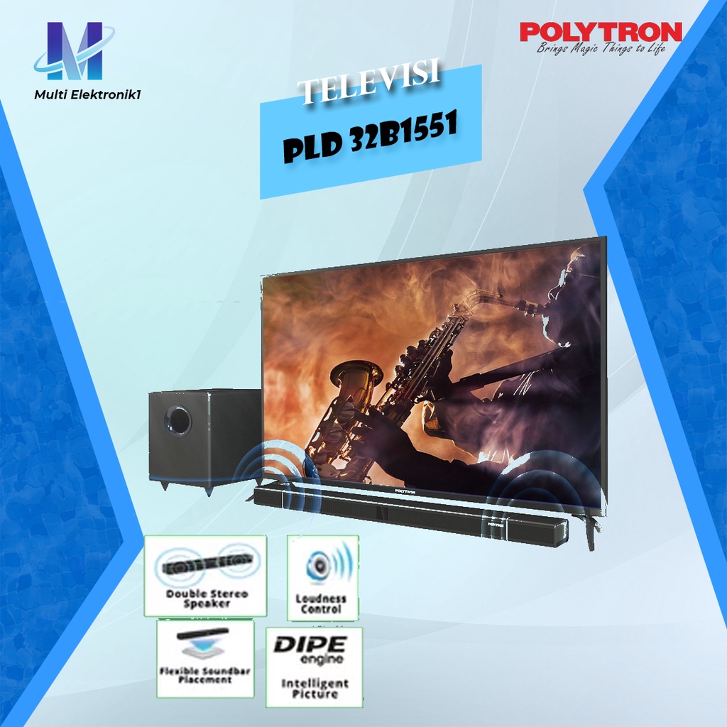 TV LED POLYTRON PLD32B1550 PLD 32B1550 PLD-32B1550 PLD32B1551 PLD 32B1551✓ CINEMAX SOUNDBAR