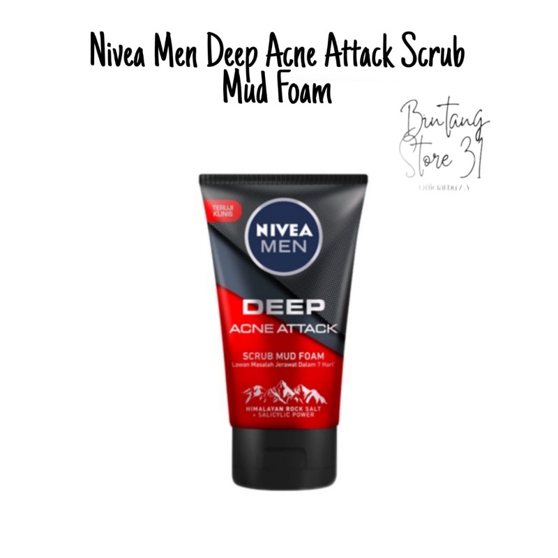 nivea men deep acne attack foam 100gr