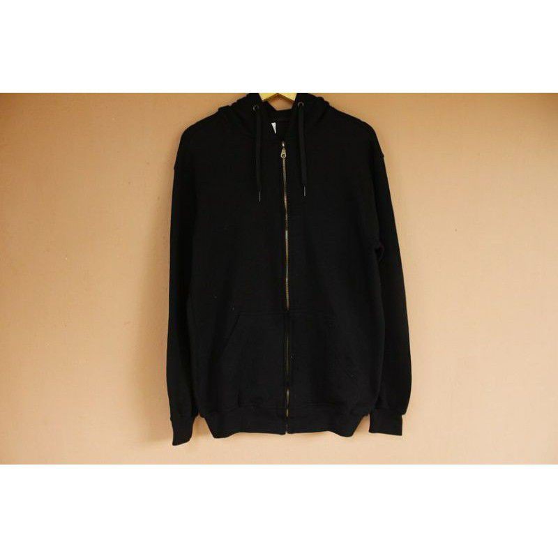 Jaket Hoodie Zipper Hitam