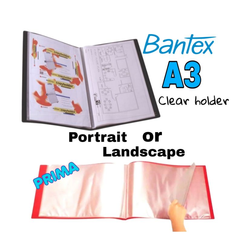 

CLEAR HOLDER A3 BANTEX (TERSEDIA POSISI LANDSCAPE / PORTRAIT)