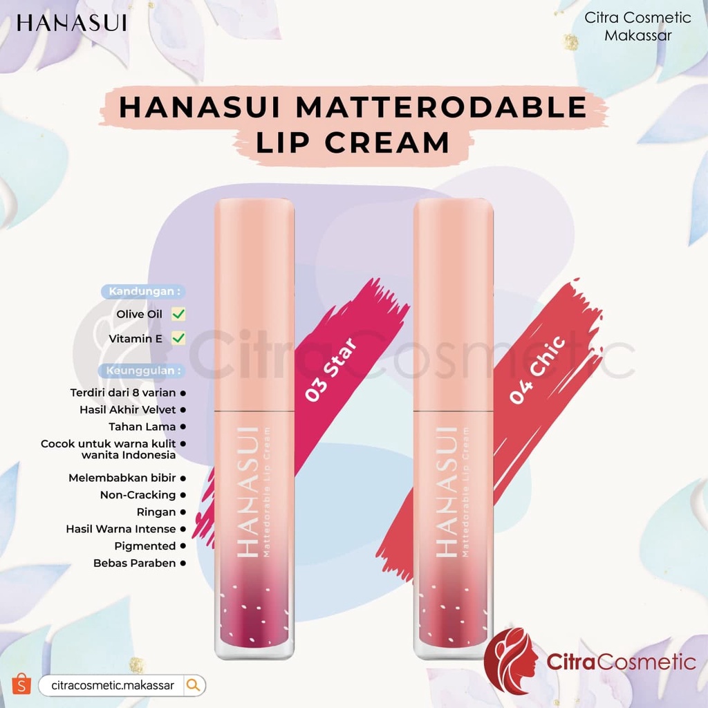 Hanasui Mattedorable Lip Cream Series