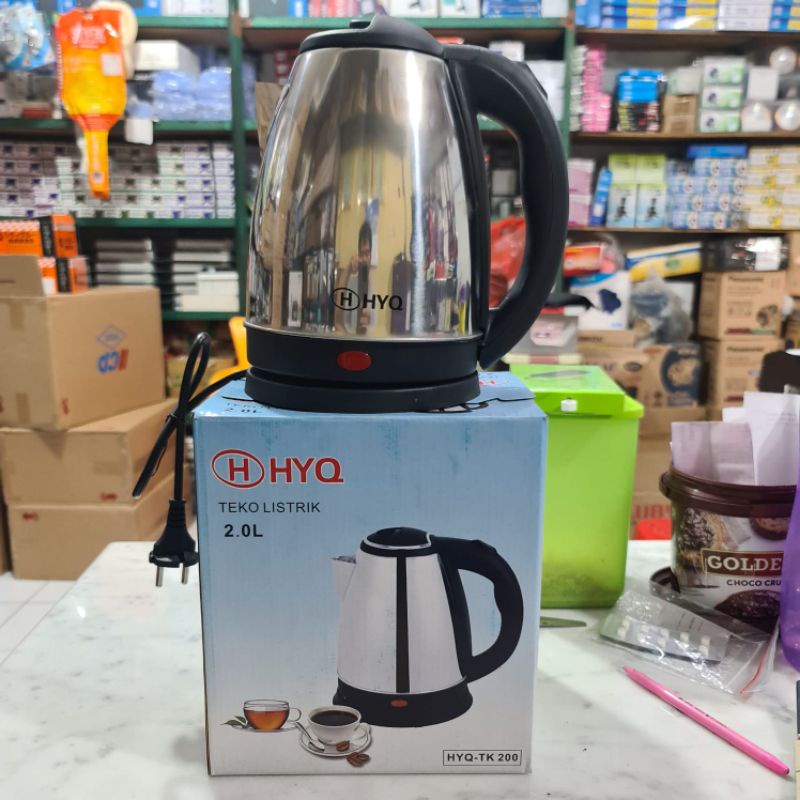 Teko Listrik Pemanas Air HYQ Kapasitas 2,0 Liter Electric Kettle Otomatis Mati