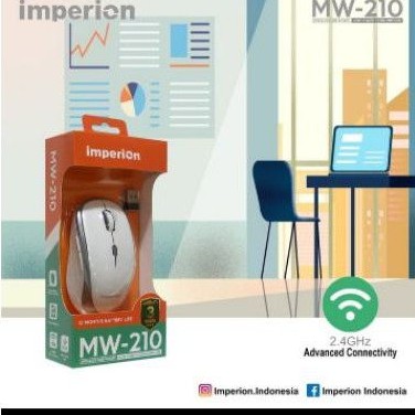 Imperion MW-210 Wireless USB Mouse - MW210 Office - Putih wireless