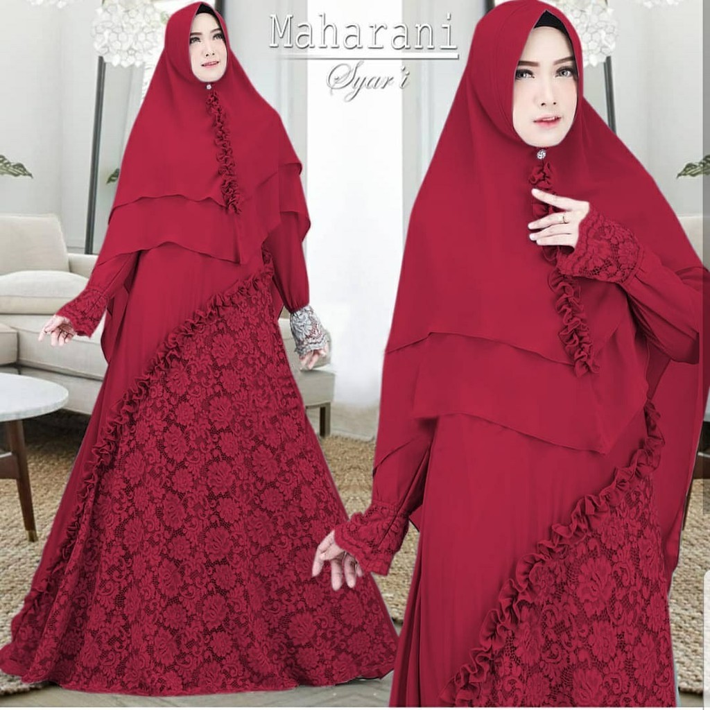 021 SYARI MAHARANI # Busana Muslim Baju Pakaian Gamis Maxi Dress Baru Murah Grosir TanahAbang
