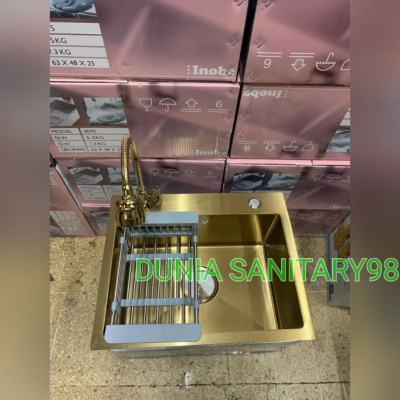 Bak Cuci piring 5040 GOLD Stainless SUS 304 Kitchen sink Minimalis