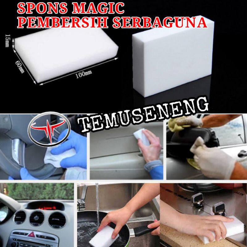 Spons Magic Ajaib Busa Putih Super Lembut Halus Pembersih Seserbaguna Kerak Noda Piring Mobil Motor