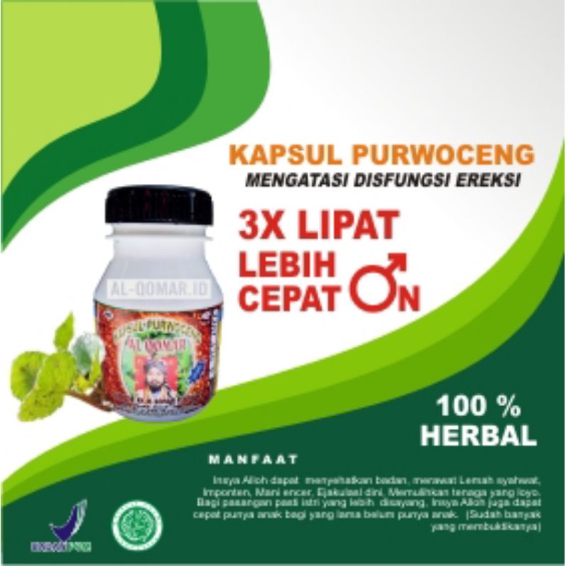 Obat Kuat Herbal Tahan Lama Sex Pria Ejakulasi Dini Suplemen Stamina Pria Dewasa Purwoceng Al-Qomar