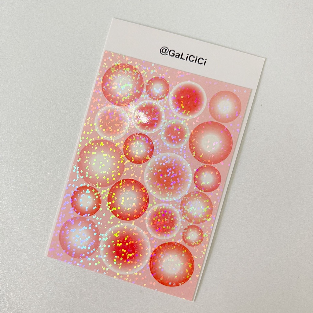 Galicici Stiker Bubble Original Untuk Dekorasi Kartu Diy