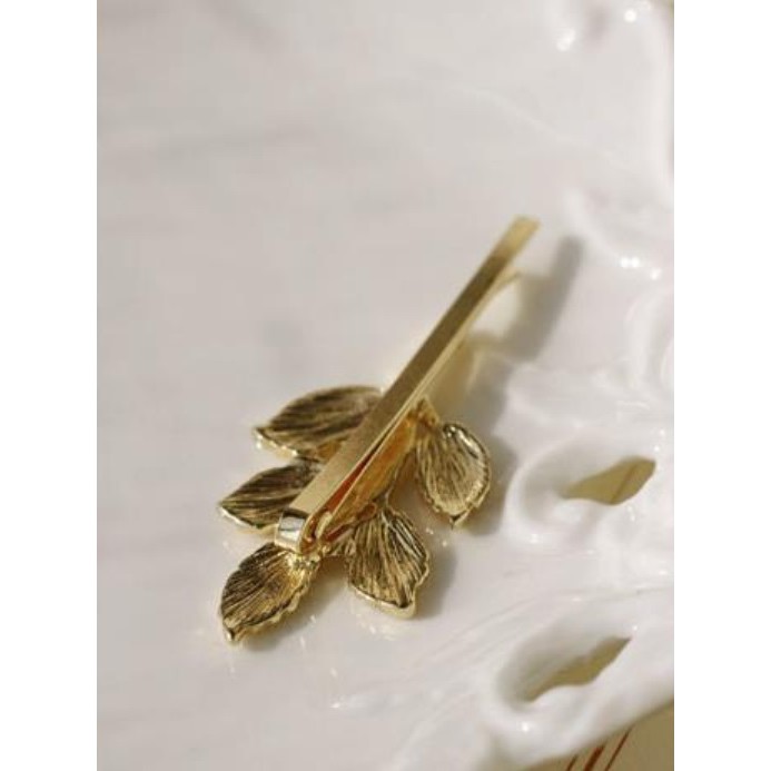 Hairpin Pin Jepitan Rambut DAUN Unik Gold Silver Aksesoris Wanita Cewe Korea Fashion