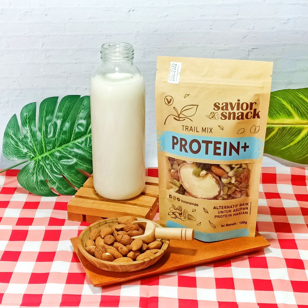 SAVIOR SNACK PROTEIN+ TRAIL MIX CEMILAN DIET RENDAH KALORI, SUPLEMEN VITAMIN MAKANAN SEHAT DIET, KACANG, BIJI &amp; BUAH KERING TINGGI NUTRISI