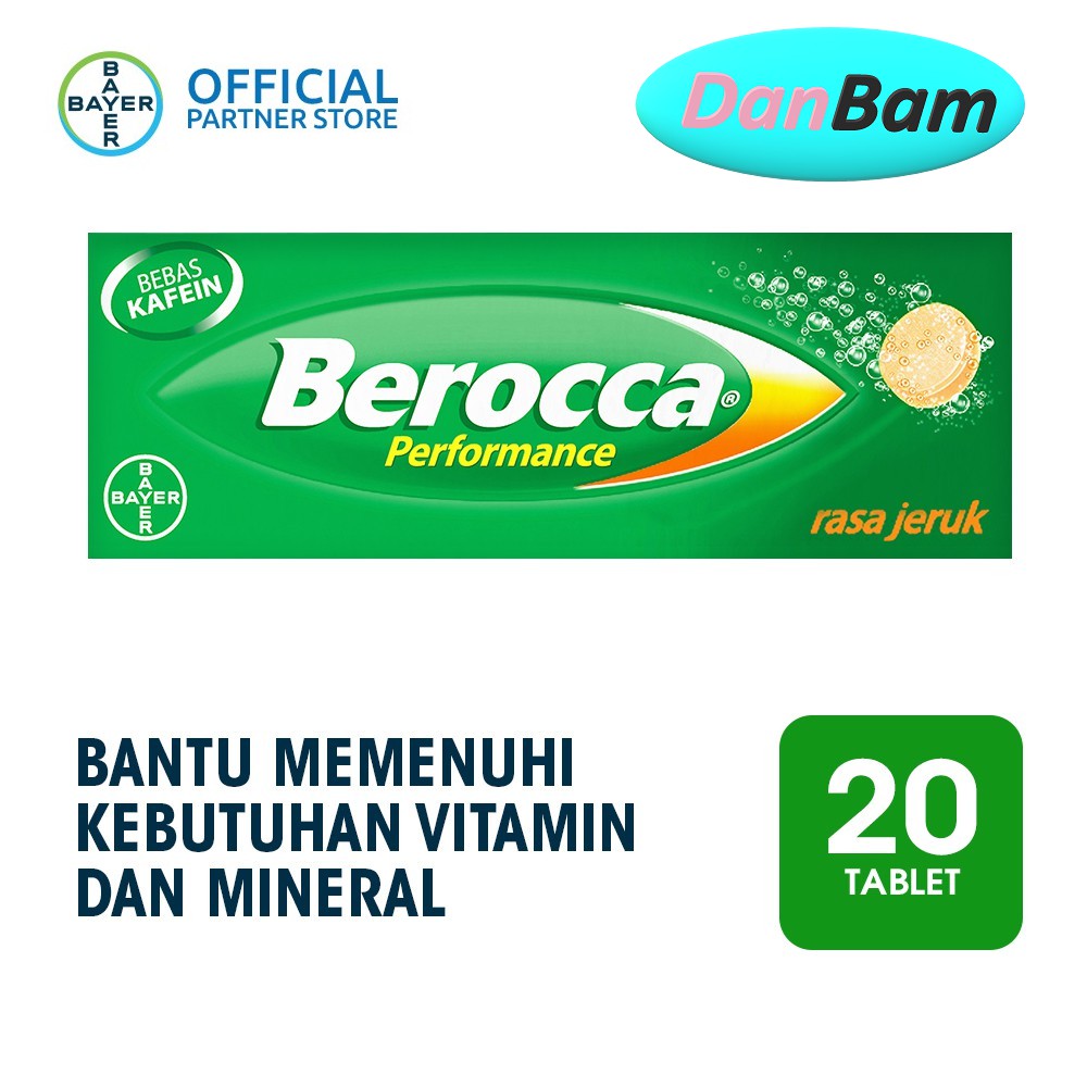 Berocca Multivitamin B kompleks Rasa Jeruk 20 Tablet