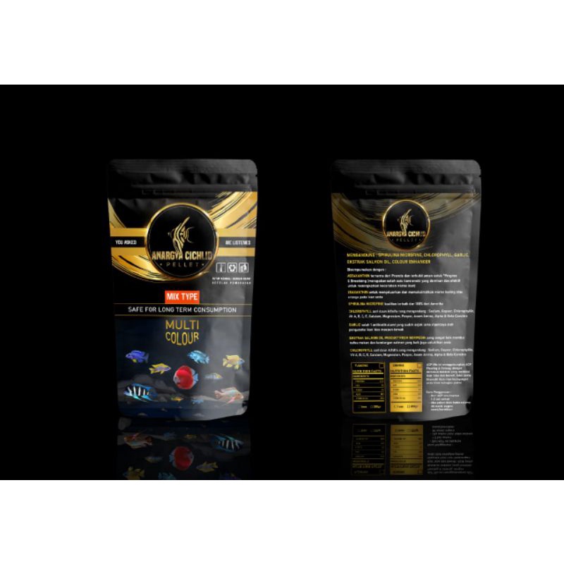 Pelet Cichlid- Anargya Cichlid Pellet (floating & sinking) 250 gram