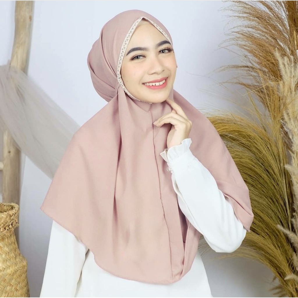 Jual Hijab Jilbab Instan Tali Kerudung Renda Bergo Instant Maryam Renda ...