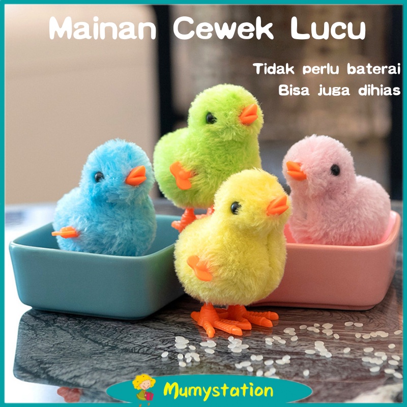 Mumystation Mainan bayi anak ayam lucu  plush toy  berjalan inertial force