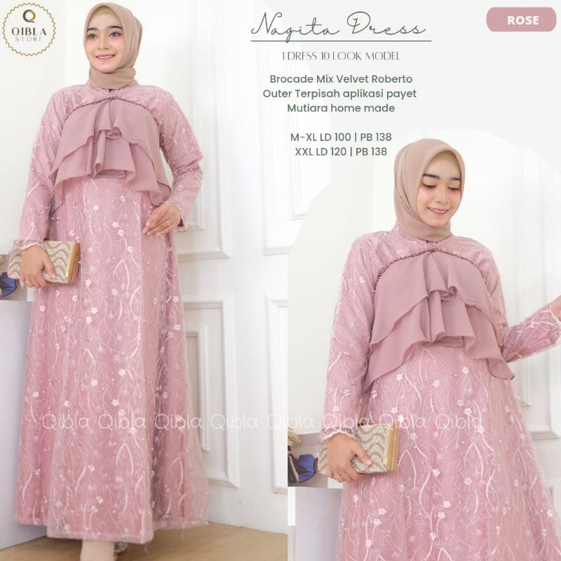 NAGINA DRESS BRUKAT APPLY PAYET MUTIARA DRESS OUTER 10 LOOK GAMIS SAGE GREEN OOTD KUE GAMIS REMAJA MUSLIMAH SERAGAMAN BRIDESMAID ENAGEMENT DRESS KEYSA NAGITA DRESS MUSLIM JUMBO XXL LD 120CM GAMIS LEBARAN TERBARU