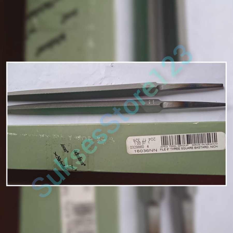 Nicholson Kikir Three Square / Segitiga 4" 6" 8" 10" 12" Asli Eropa
