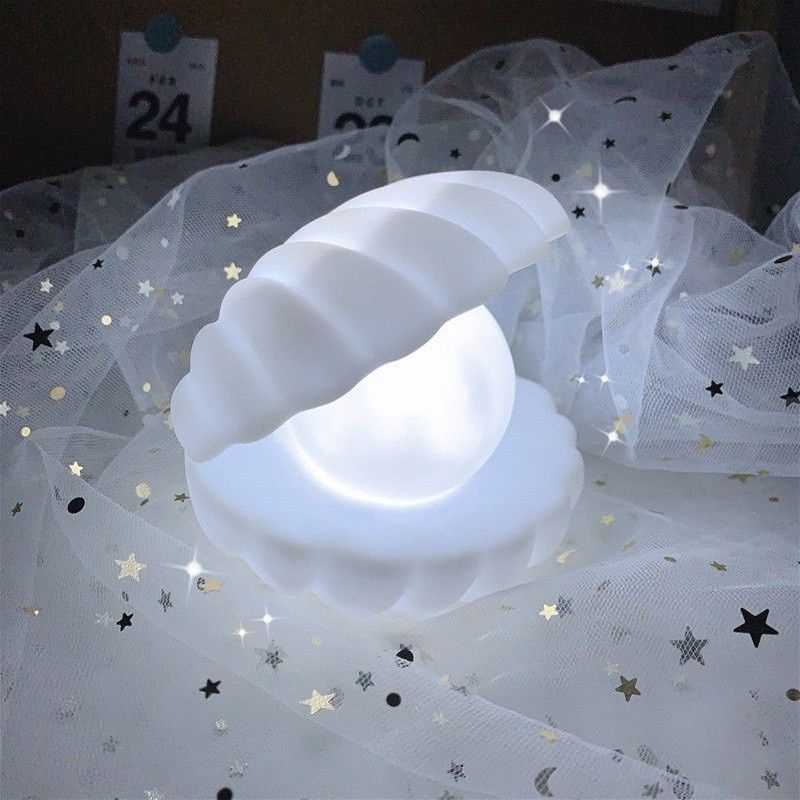 Lampu Tidur Anak / Lampu Hias Mini Dekorasi Lucu dan Unik - Kerang Mutiara
