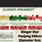 SLINGER NATAL 240 CM / SELINGER HIASAN NATAL RUMBAI BINTANG 2,4m