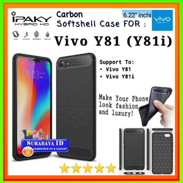 Casing Case Vivo Y81 / Y81i (6.22"inchi) | SoftCase iPaky Vivo Y81 Y81i