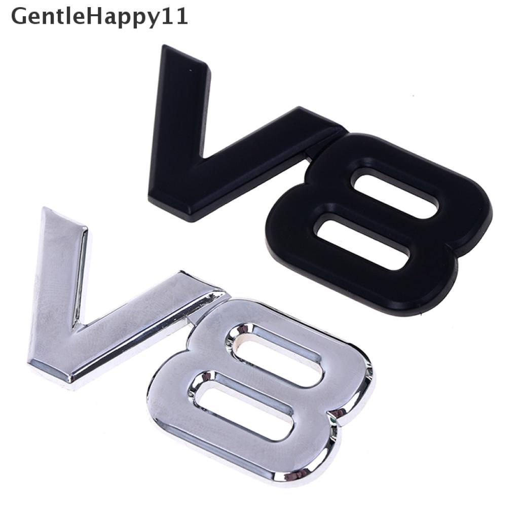 Gentlehappy Stiker Emblem Logo V8 3D Bahan Metal Alloy Untuk Mobil