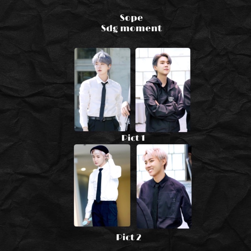 photocard pc lenticular holo bts jhope suga ( sope ) SDG moment
