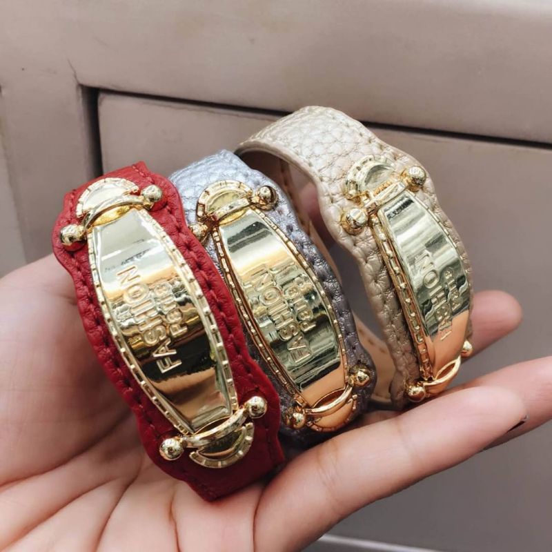 Promo Gelang kulit Fashion Import gelang tangan wanita bahan kulit 0566