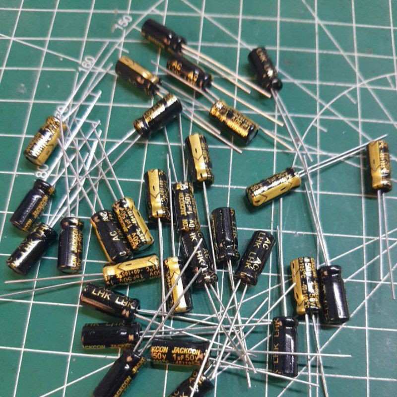 Elco 50V 1UF / Capasitor Elco 1UF 50V / Elco Murah Berkualitas