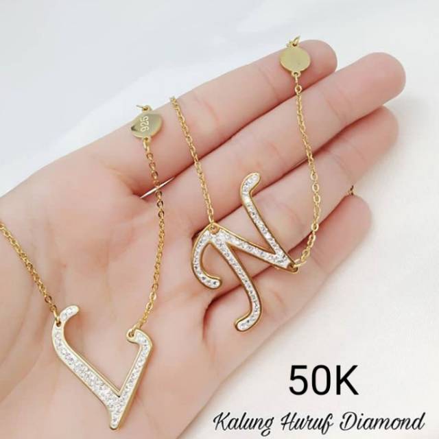 Kalung Huruf, Nama Kekinian fashion wanita xuping murah