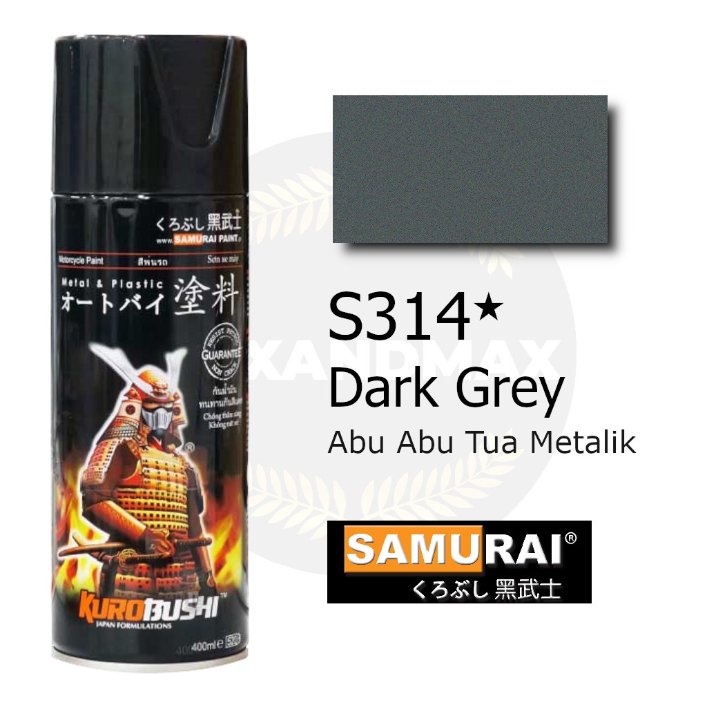 Samurai Paint Dark Grey S314 Abu Abu Monyet 400 ml - Cat Semprot