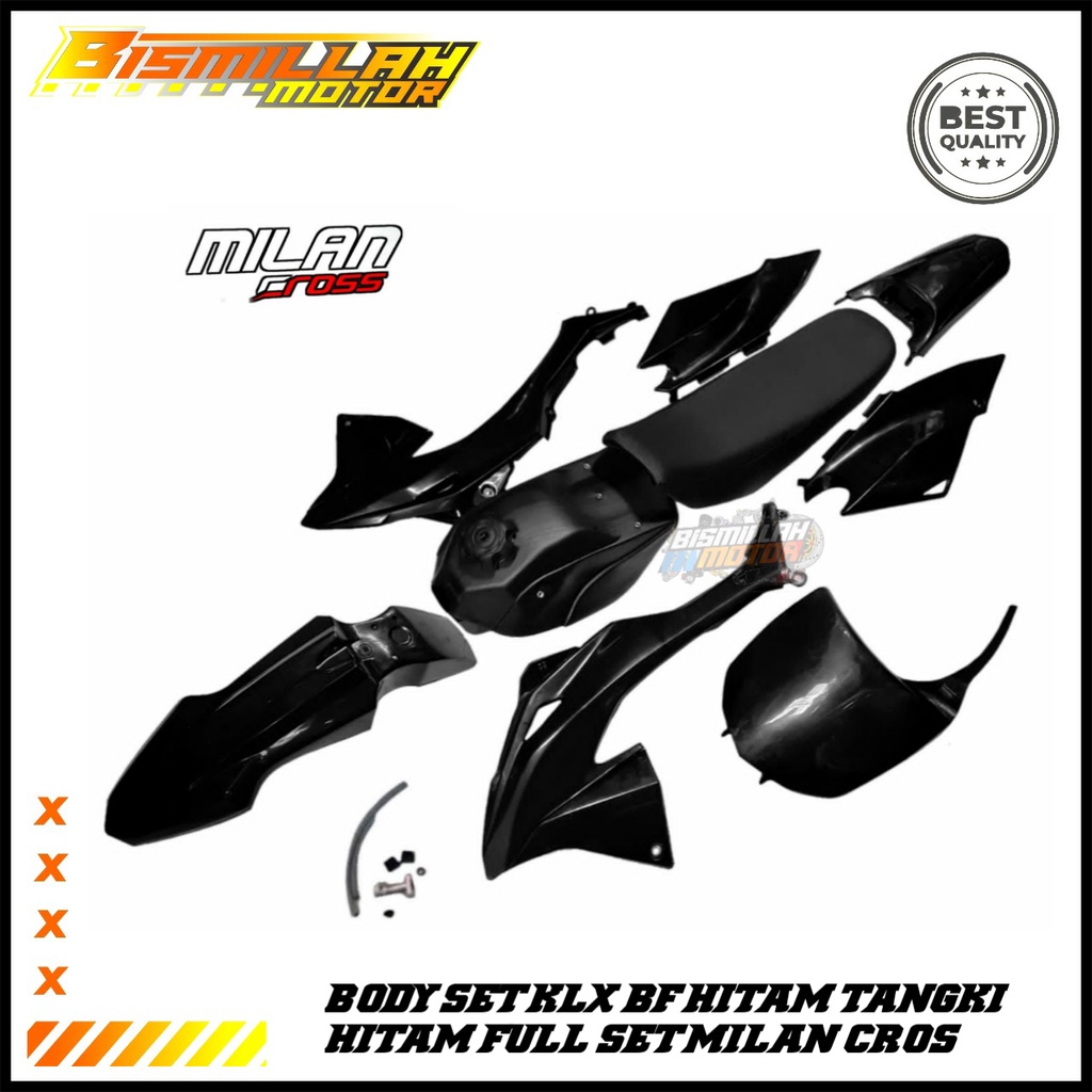 Jual COVER BODY SET KLX BF BODY SET KLX BF FULLSET HITAM TANGKI HITAM