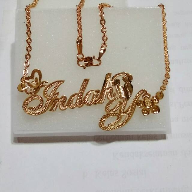 Kalung wanita / kalung titanium anti karat / kalung nama lapis emas / hello Kitty / kalung Mickey / 