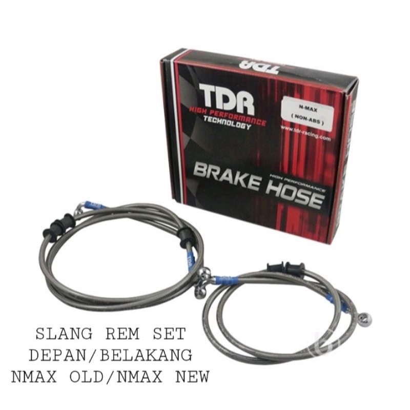 Kabel Selang Rem Nmax Non Abs / Set depan belakang TDR Racing Carbon selver TDR UK 110cm/210cm Pnp Nmax Non ABS