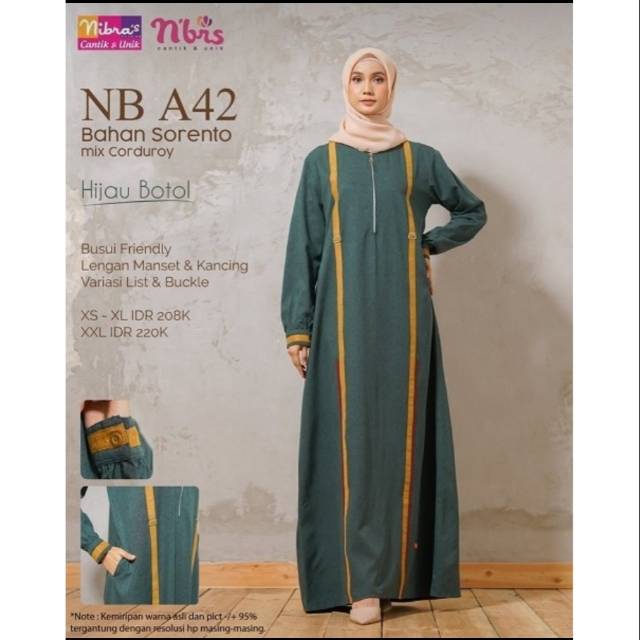 NB A42 NIBRAS, Gamis Nibras NB A42, NB A42 Nibras Original, Gamis NB A42 Original by Nibras