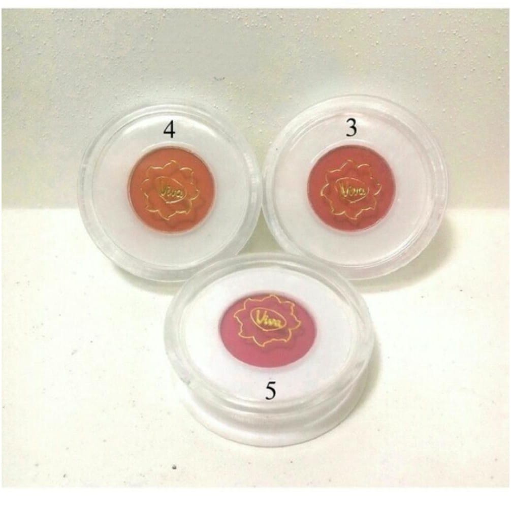 ✿ELYSABETHME✿ (🆅🅸🆅🅰) Viva fin touch blush on padat powder perona pipi cream lembut