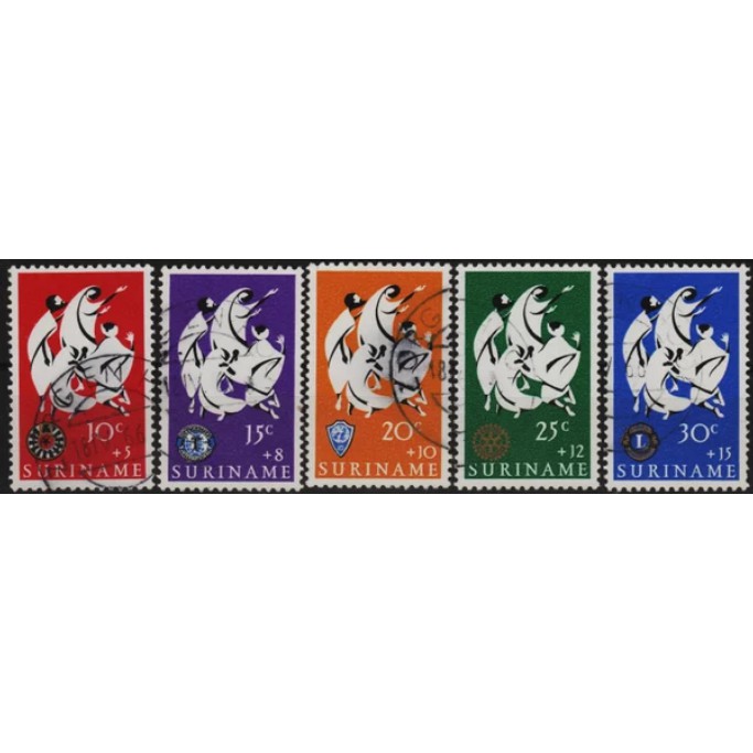 

Perangko Filateli A5-63 suriname VFU 13.04.1966 easter charity