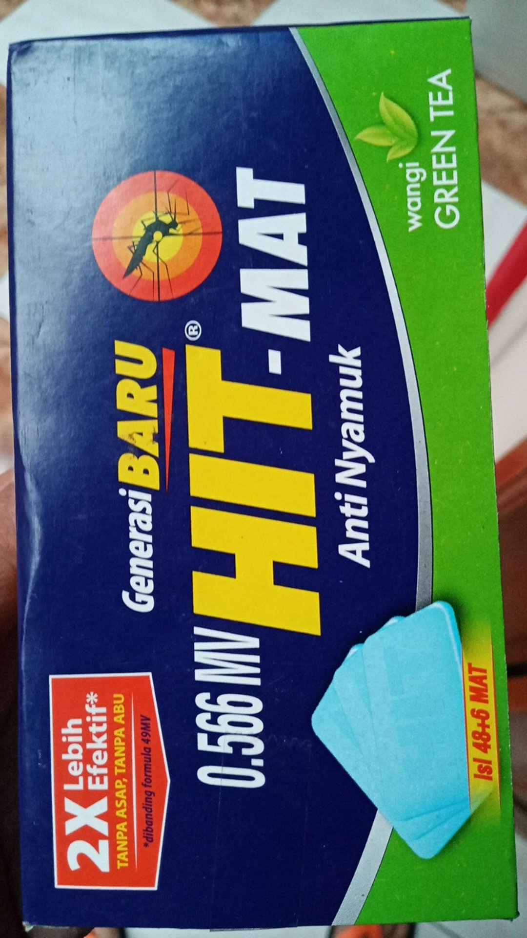 Obat Nyamuk Hit Mat Refill Electrick Classic/green Tea 48+6 Mat