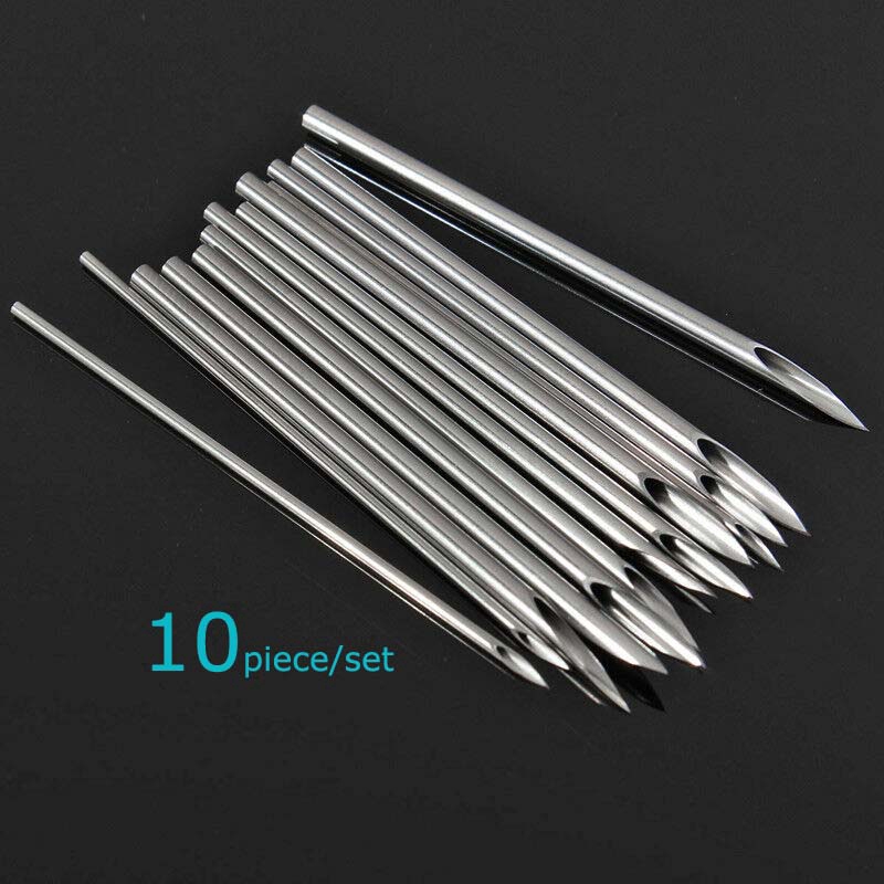 10pcs Alat Perhiasan Tubuh Bahan Stainless Steel Untuk Hidung/Telinga/Bibir 12g/13g/14g/15g/16g/18g/20g