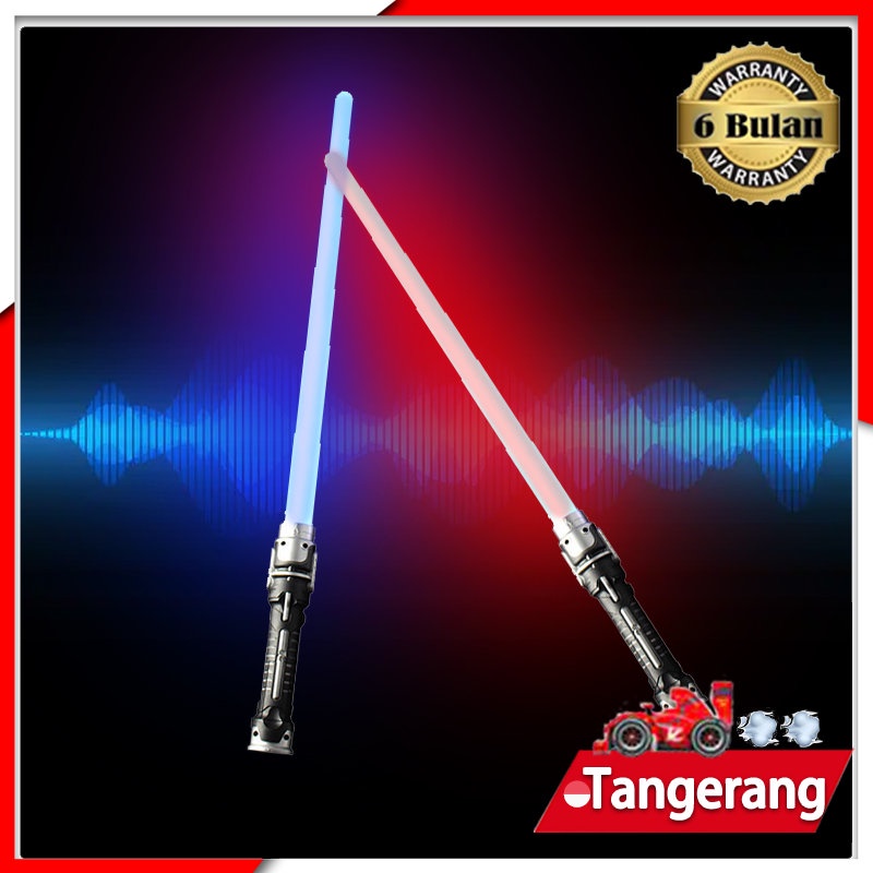 2pcs/set Lightsaber Star Wars Pedang Laser Star Wars Laser Sword Star Wars Merah Dan Biru