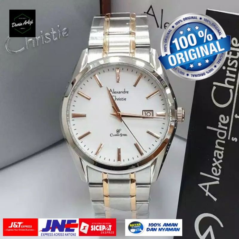 JAM TANGAN ALEXANDRE CHRISTIE ORIGINAL PRIA AC.8554MD, GARANSI RESMI 1 TAHUN ALEXANDRE CHRISTIE