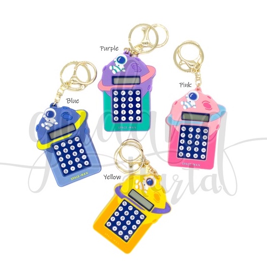 Gantungan Kunci Kalkulator Astro Keychain Motif Alat HItung Ganci Unik GH 302349