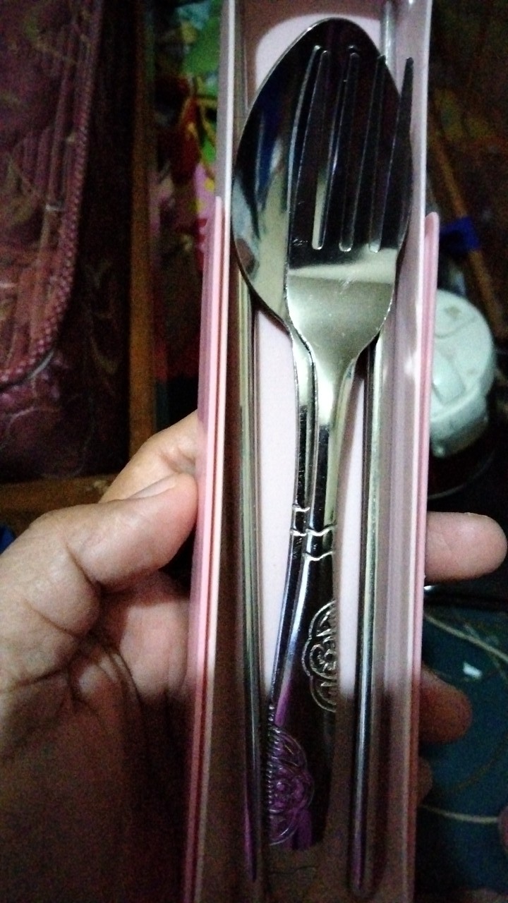 Sendok Set Stainless | Peralatan Makan Set Portable Sendok Garpu Sumpit