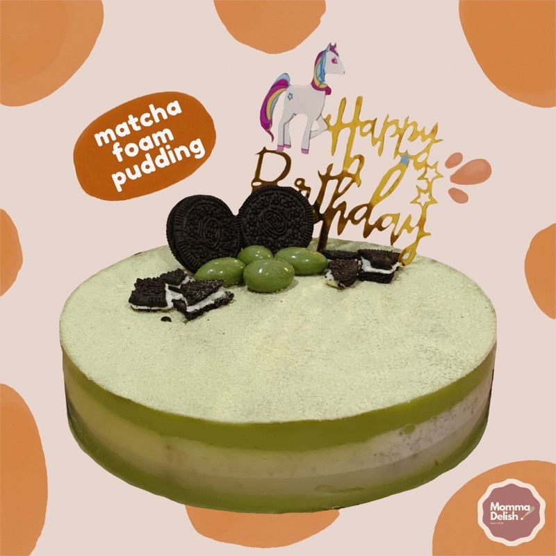 

Matcha Foam Pudding (Birthday Edition)