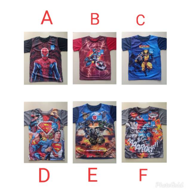 Kaos Anak Cowok Motif Bahan Adem dan Lembut Murah