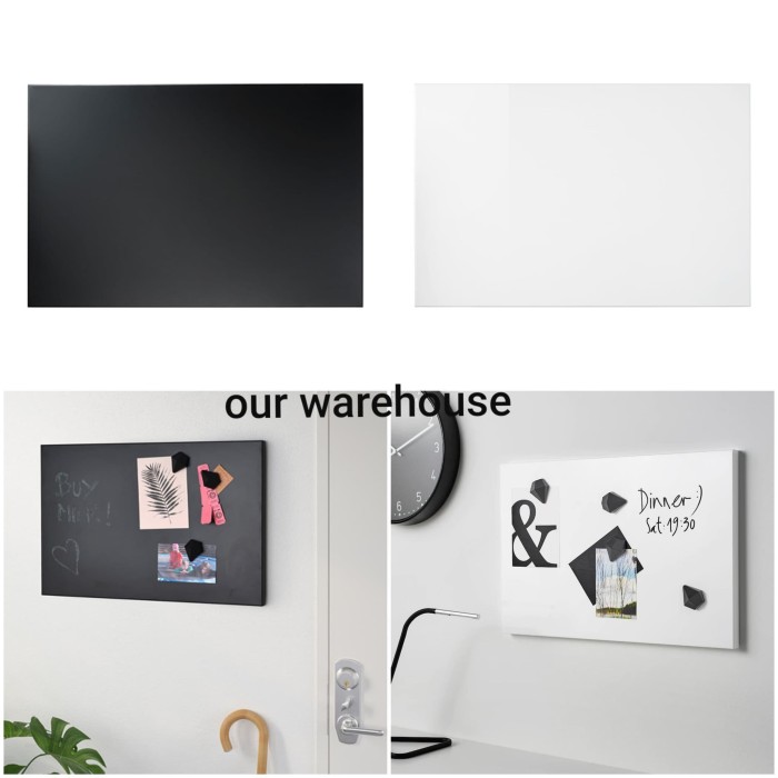 

NEW SVENSAS Papan Memo, Papan Pengumuman, Memo Board, uk 40x60cm, steel - Putih