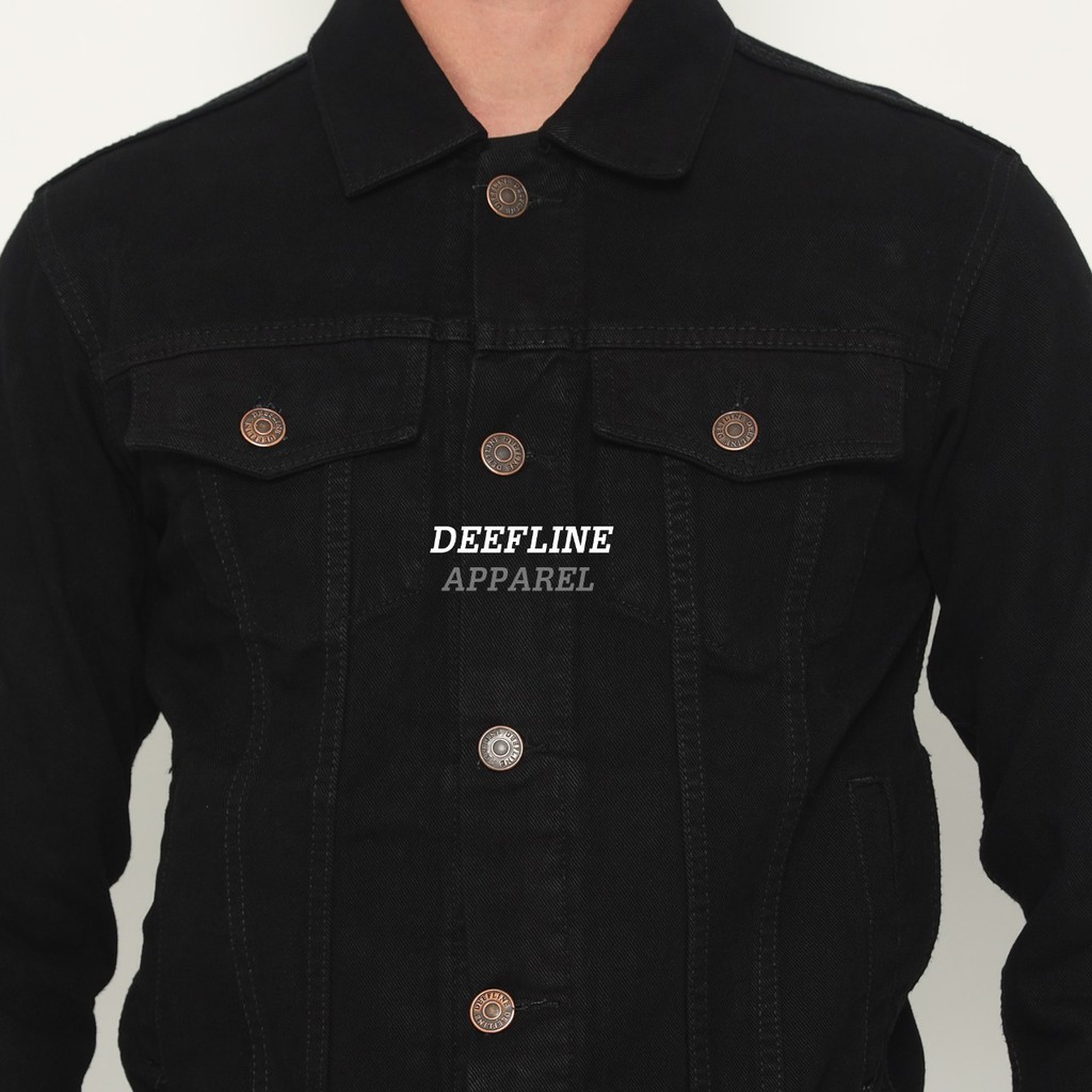 Jaket Jeans Pria - Jaket Denim - Jaket Hitam  - Jaket Terbaru - Jaket Deefline Apparel