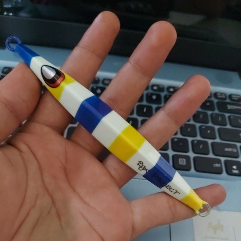 METAL JIG SITENKIBA III /TOKAYO III BRIGEZ 100g FULL GID ZEBRA BIRU_KUNING KILLER